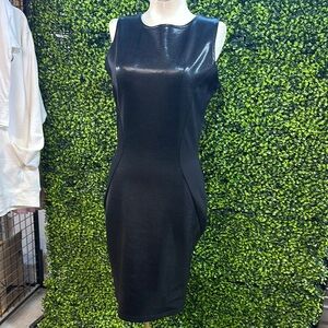 BAR III Black Sleeveless Sheath Midi Dress Large